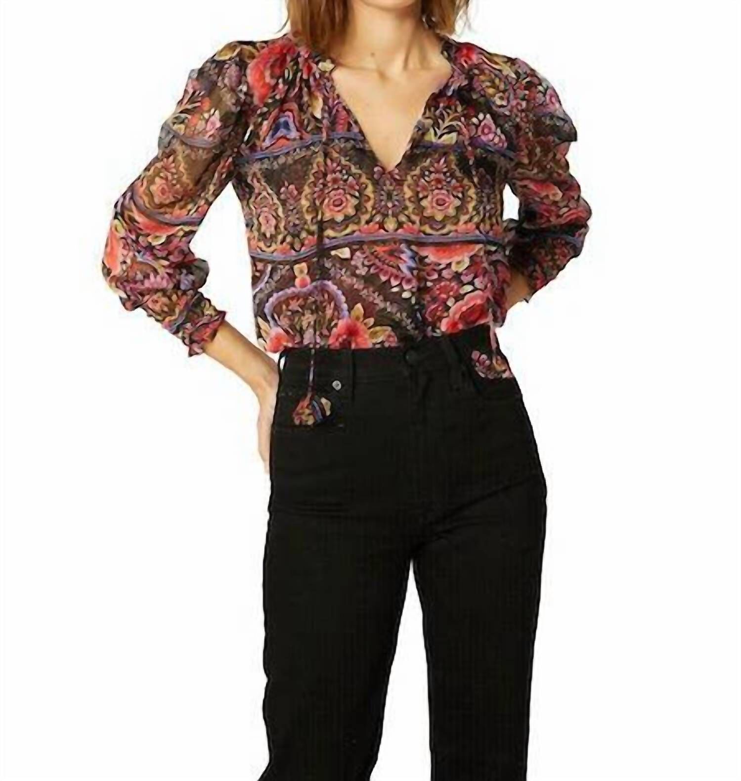 SIENA TOP IN FLORA VALENTINA, , alternate image number 3