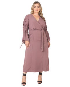 Standards & Practices Long Sleeve Maxi Wrap Dress