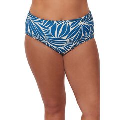 Comeback Plus Size Shirred High Waist Swim Bottom