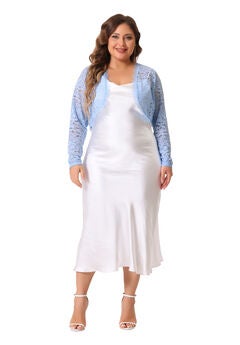 LONG SLEEVE FLORAL LACE SHRUG