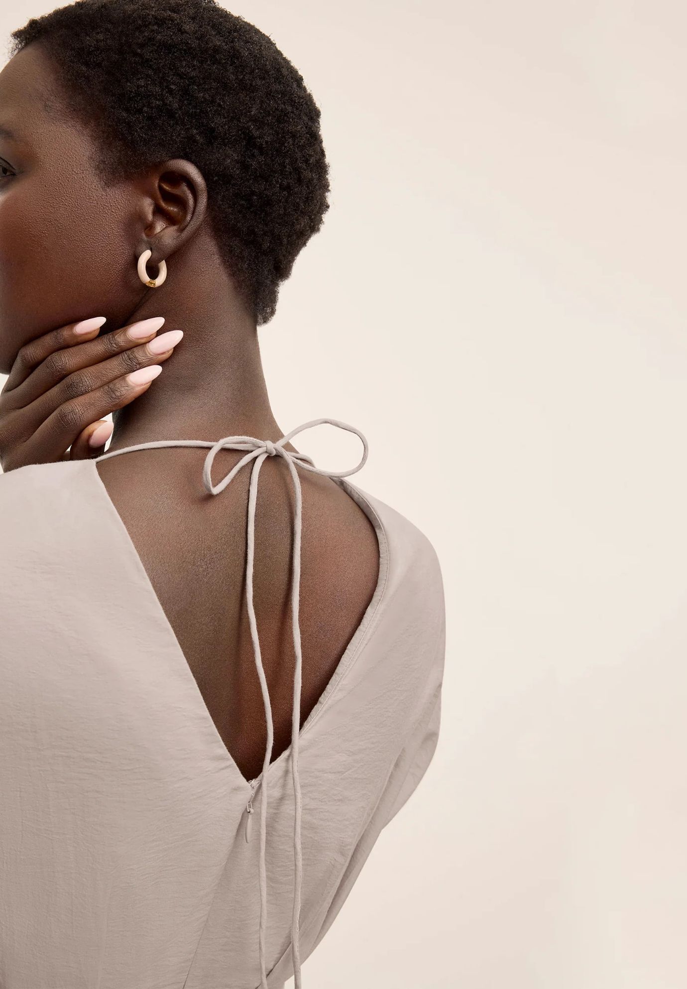 Jelina Summer Friday Dress - Voile, Quartz / Light Grey, alternate image number 3