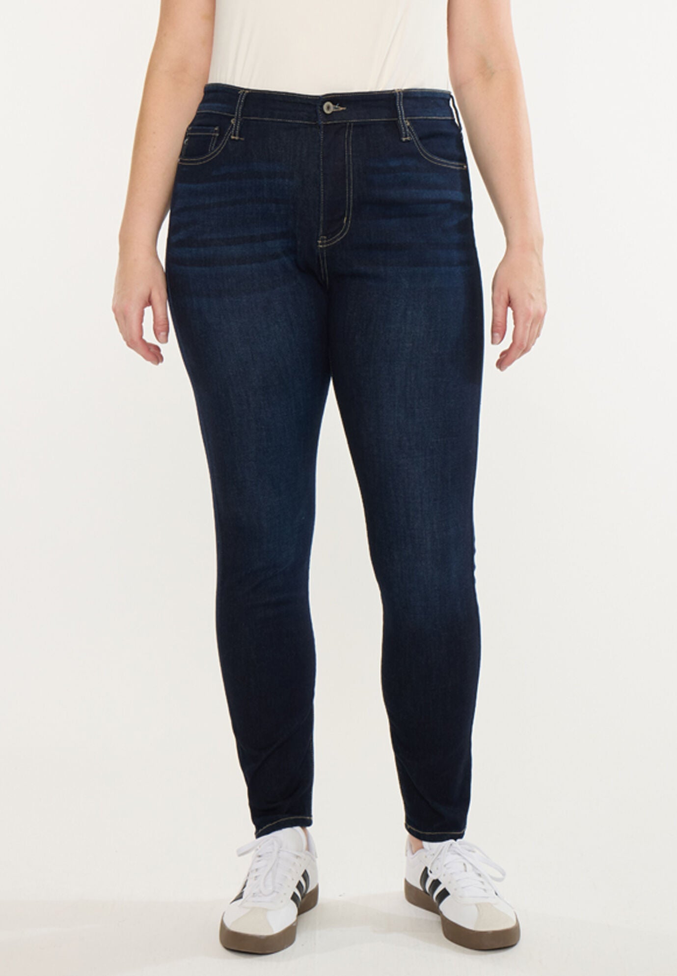 Felicity Ultra High Rise Super Skinny (Plus Size), Dark Wash / Dark Wash, hi-res image number 0