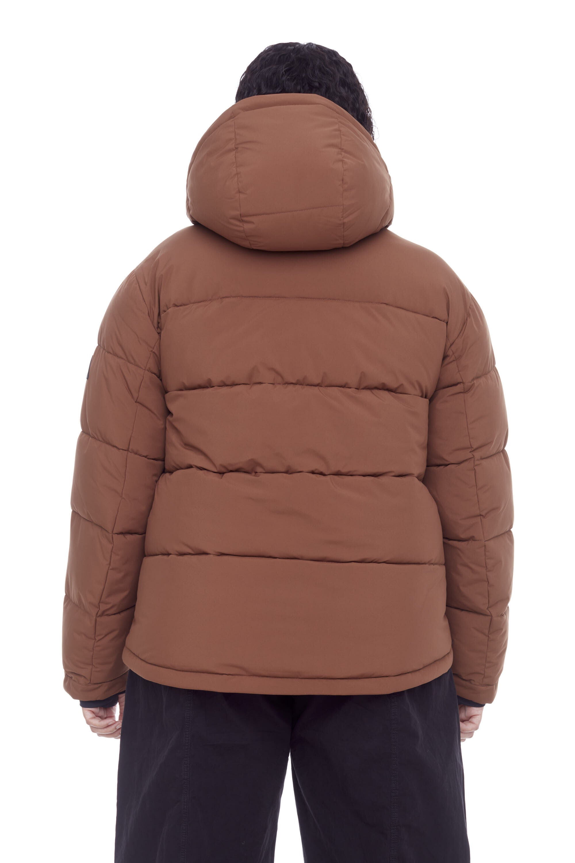 Women&#39;s Plus Size - FORILLON | Vegan Down Recycled Short Quilted Puffer Jacket, Maple / Brown, alternate image number 3