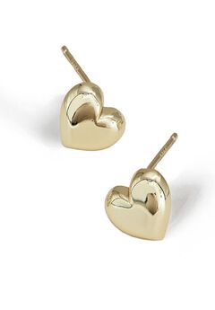 PUFFY HEART Stud Earrings