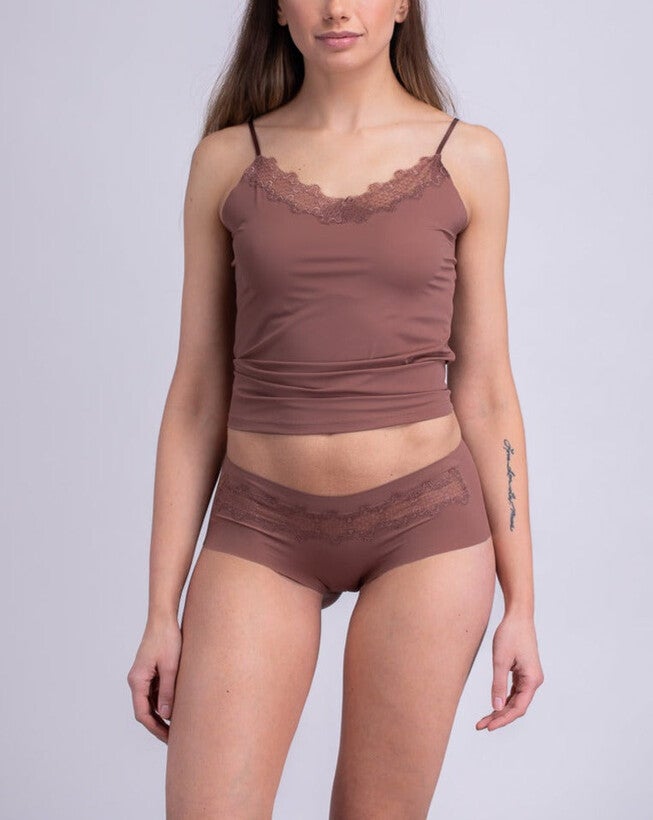 Soft Seamless Camisole with Lace, , alternate image number 8