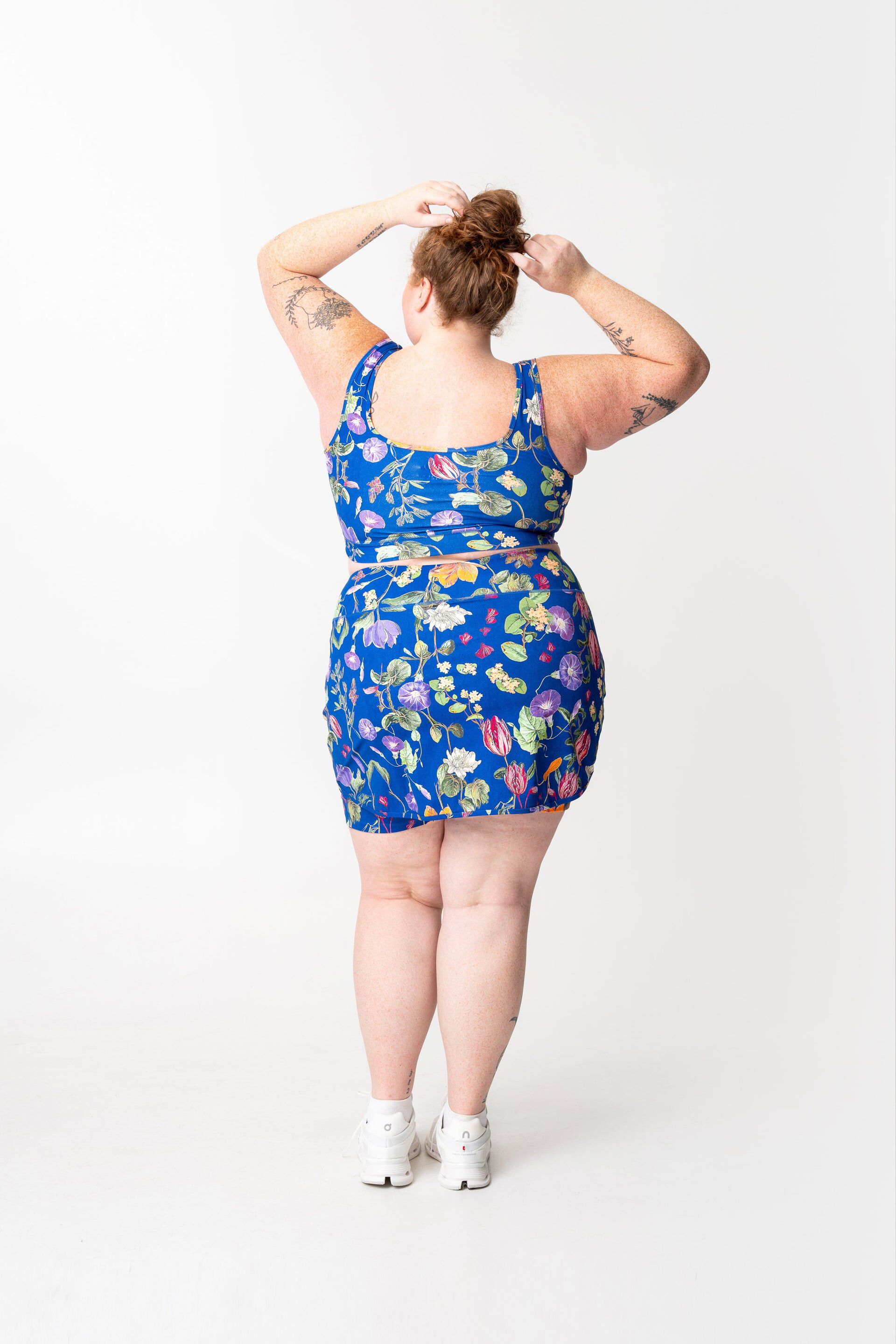 adventure performance skort, floral / Navy, alternate image number 4