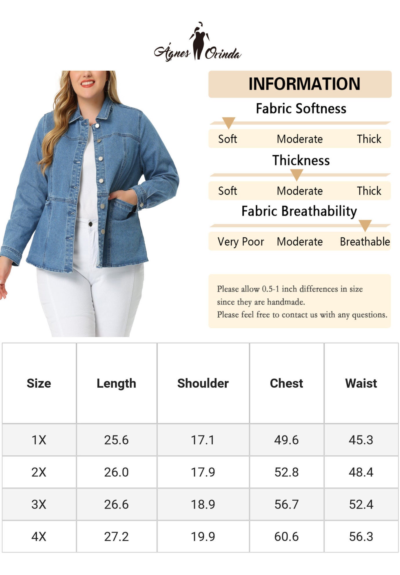 FRONT WASHED BUTTON DENIM JEAN JACKET, Blue / Chambray Denim Medium, alternate image number 4