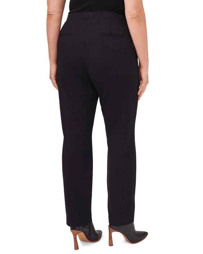 Straight Leg Ponte Pant w/ Slit Detail, , alternate image number 3