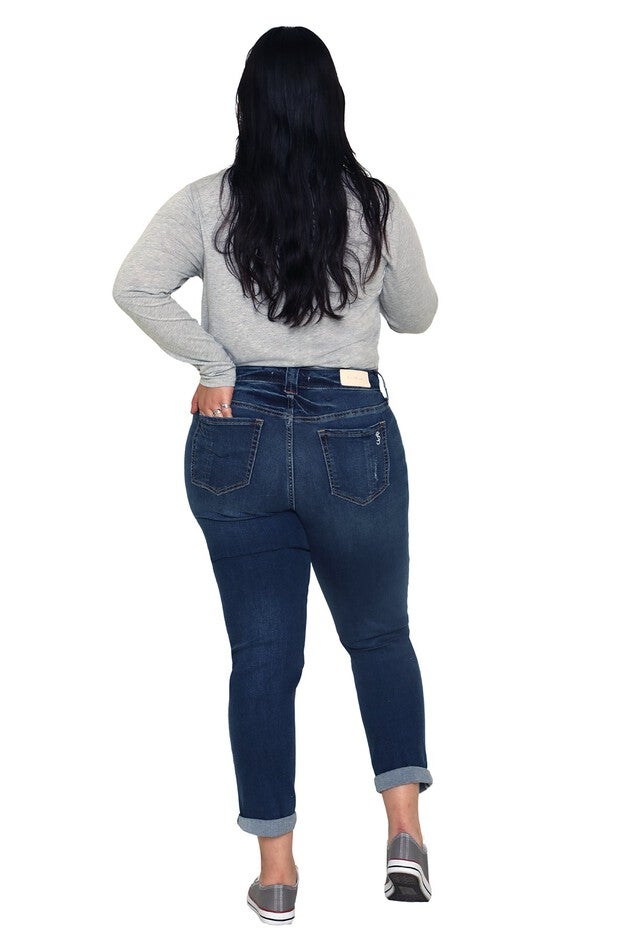 Mid Rise Boyfriend - Kennedi, KENNEDI / Dark Wash, alternate image number 1