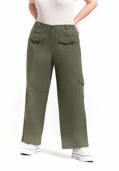 30" WIDE LEG CARGO JEANS