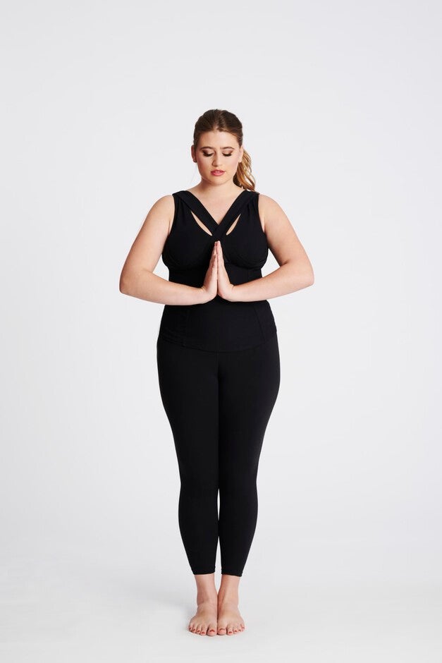Bra-Free Waist Length Crop, Black / Black, hi-res image number 0