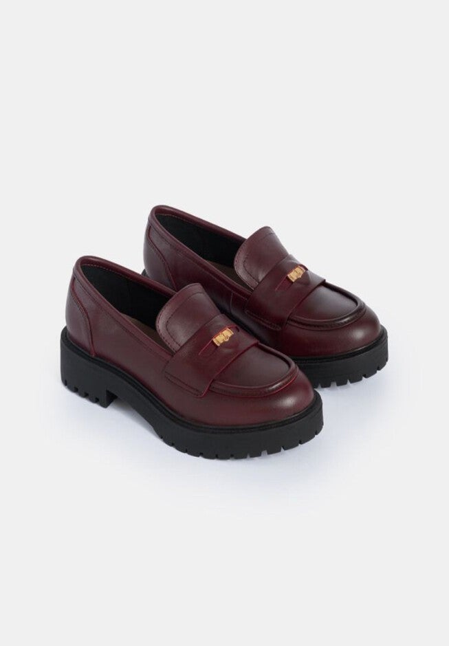 Sam Lucky Penny Leather Loafers, Wine / New Wine, alternate image number 1