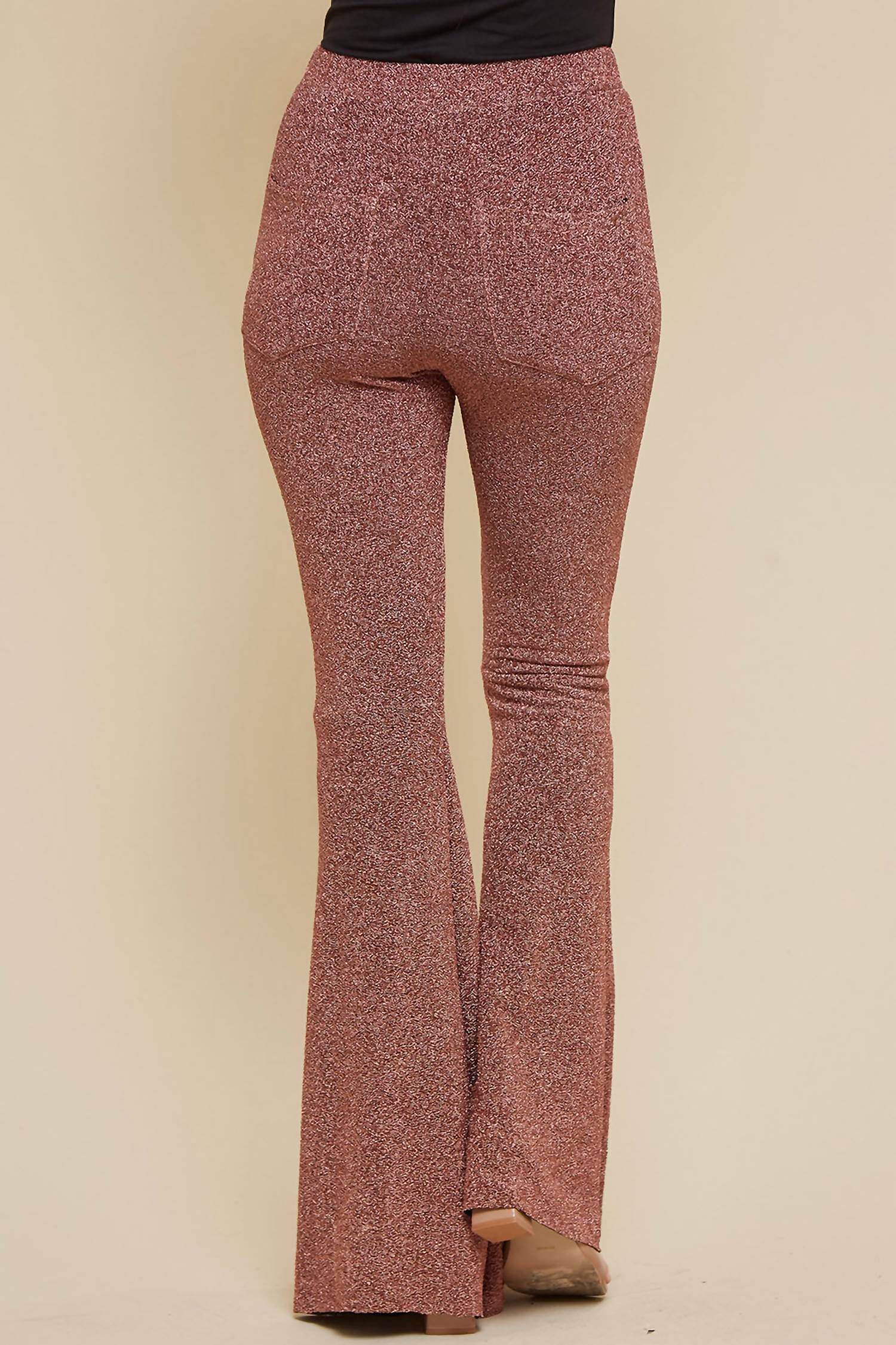 SELDOVIA LOUNGEWEAR SET IN ROSE GOLD METALLIC, Rose Gold Metallic / Brown, alternate image number 4