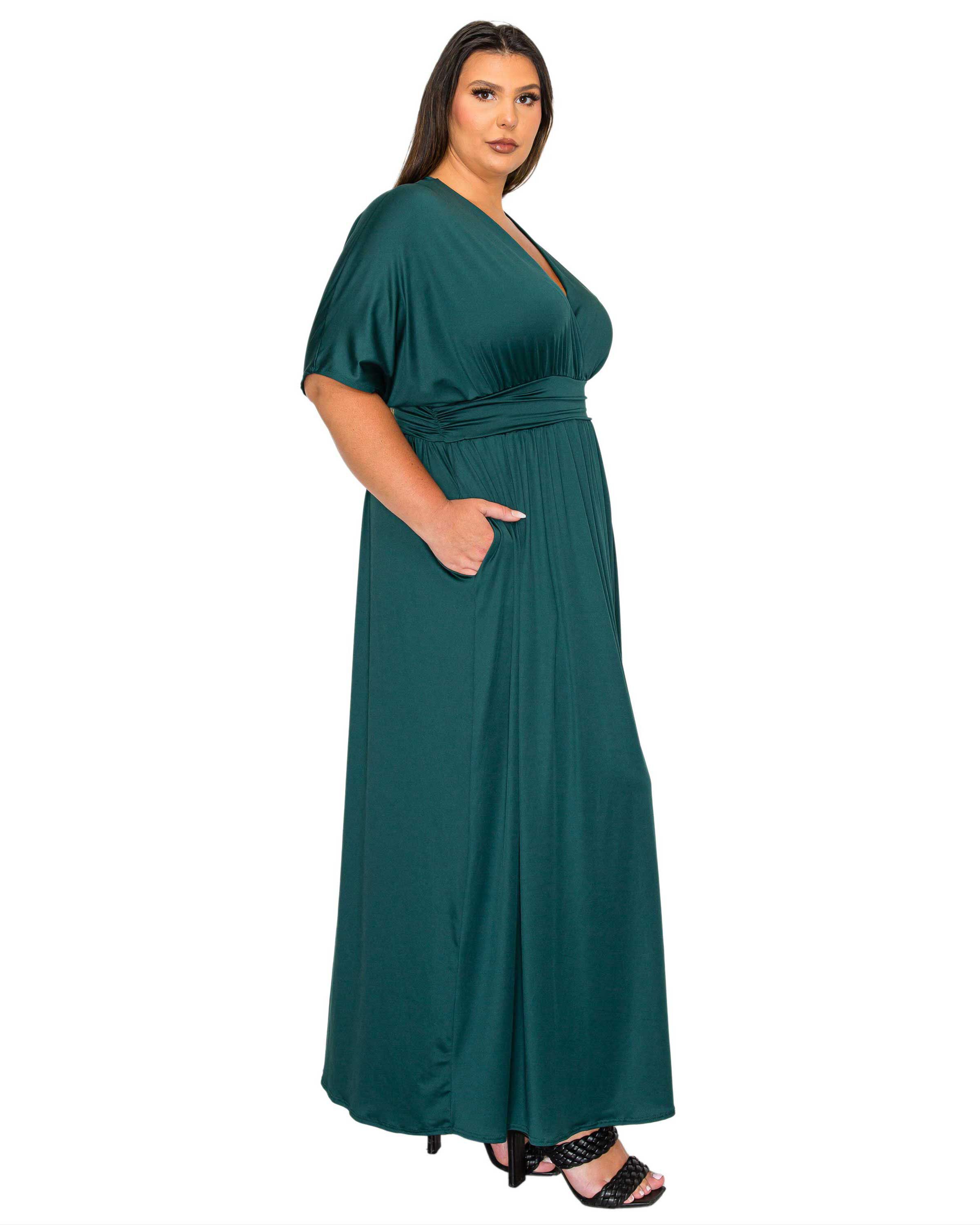 Raffi Empire Waist Pocket Dress, Hunter Green / Hunter Green, alternate image number 1