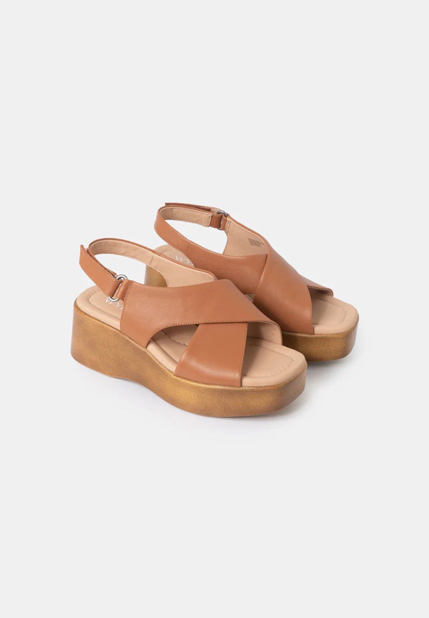 Bianca Wedge Sandals, Cognac / Burnt Orange, alternate image number 1
