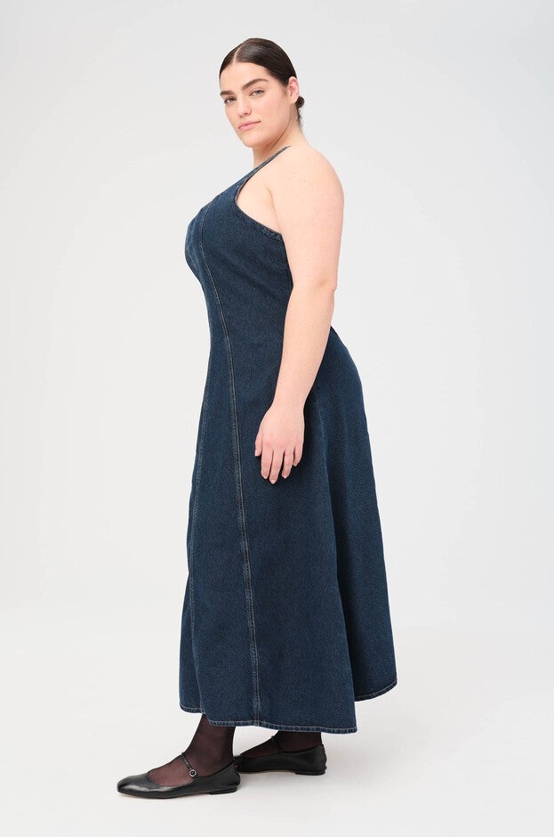 PSA PLUS - DENIM MAXI DRESS | UNDER PRESSURE, UNDER PRESSURE / Dark Wash, alternate image number null