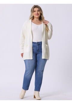 SHAWL COLLAR OPEN FRONT SWEATER CARDIGAN