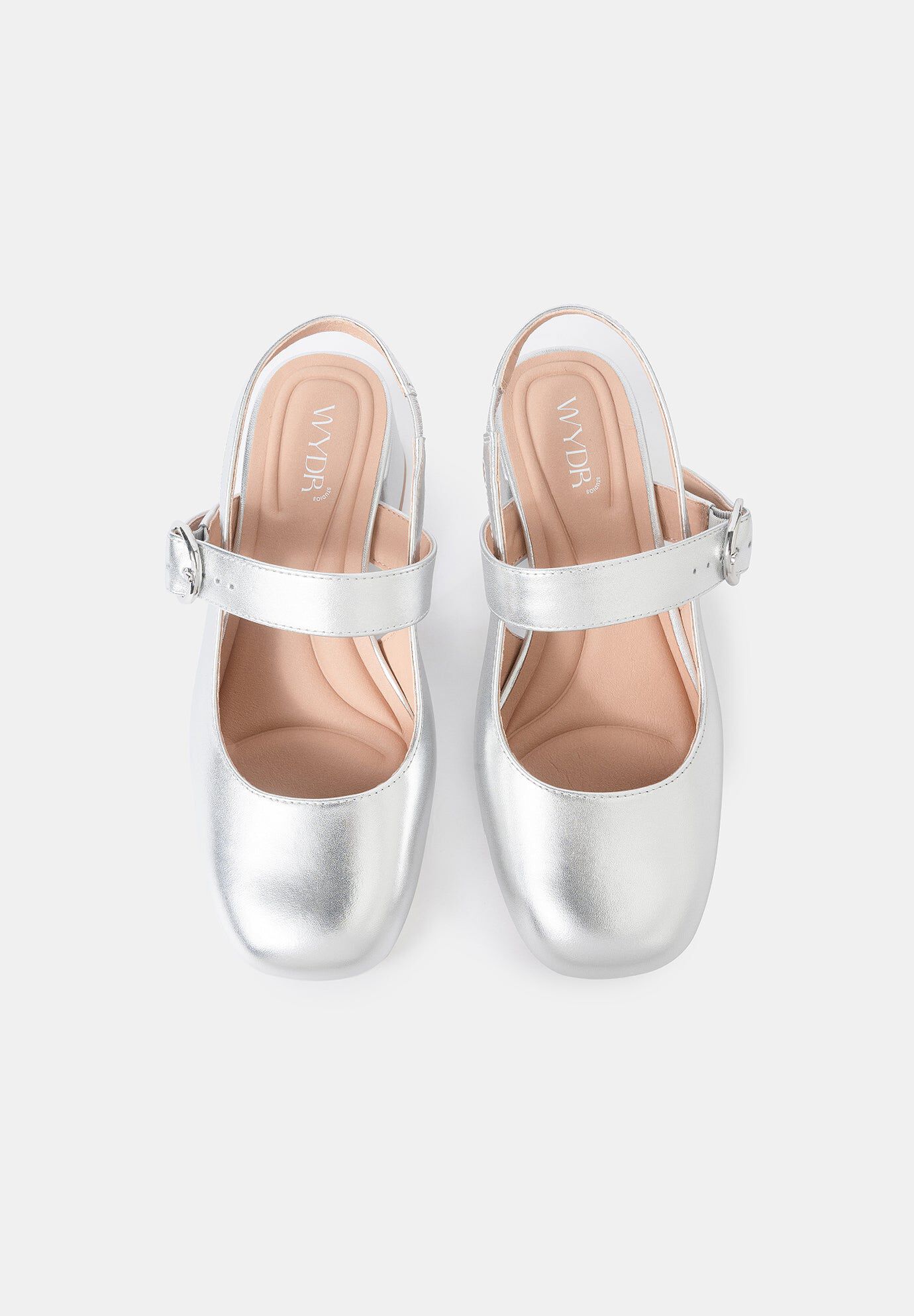 Amber Slingback Mary Jane, Metallic Silver / Silver, alternate image number 1