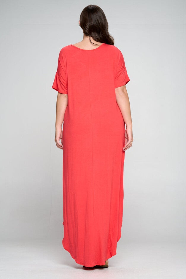 SCARLETT MAXI DRESS, Coral Dk / Coral, alternate image number 1