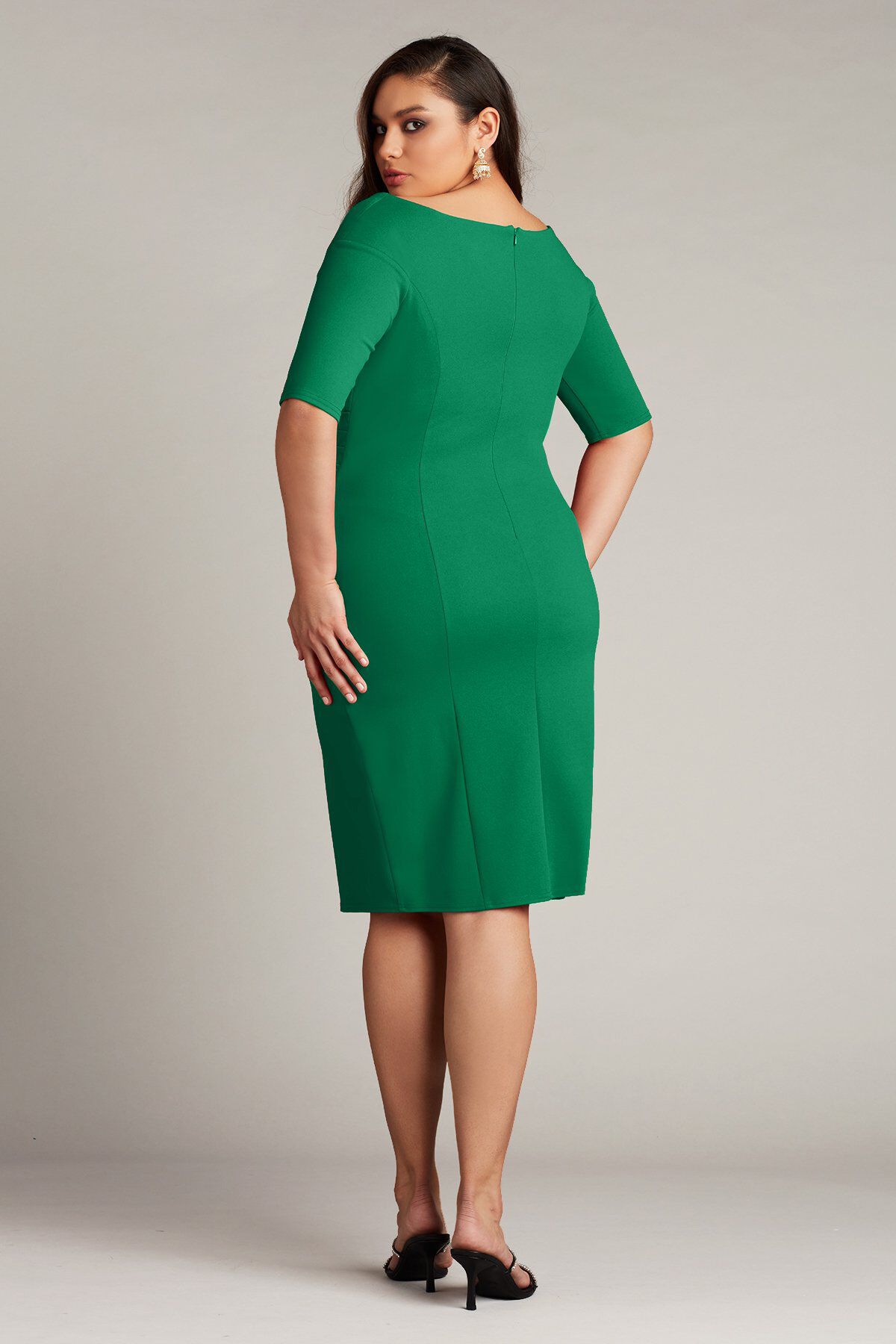 Adi Textured Crepe Dress - PLUS SIZE, BAMBOO / see-description, alternate image number 1