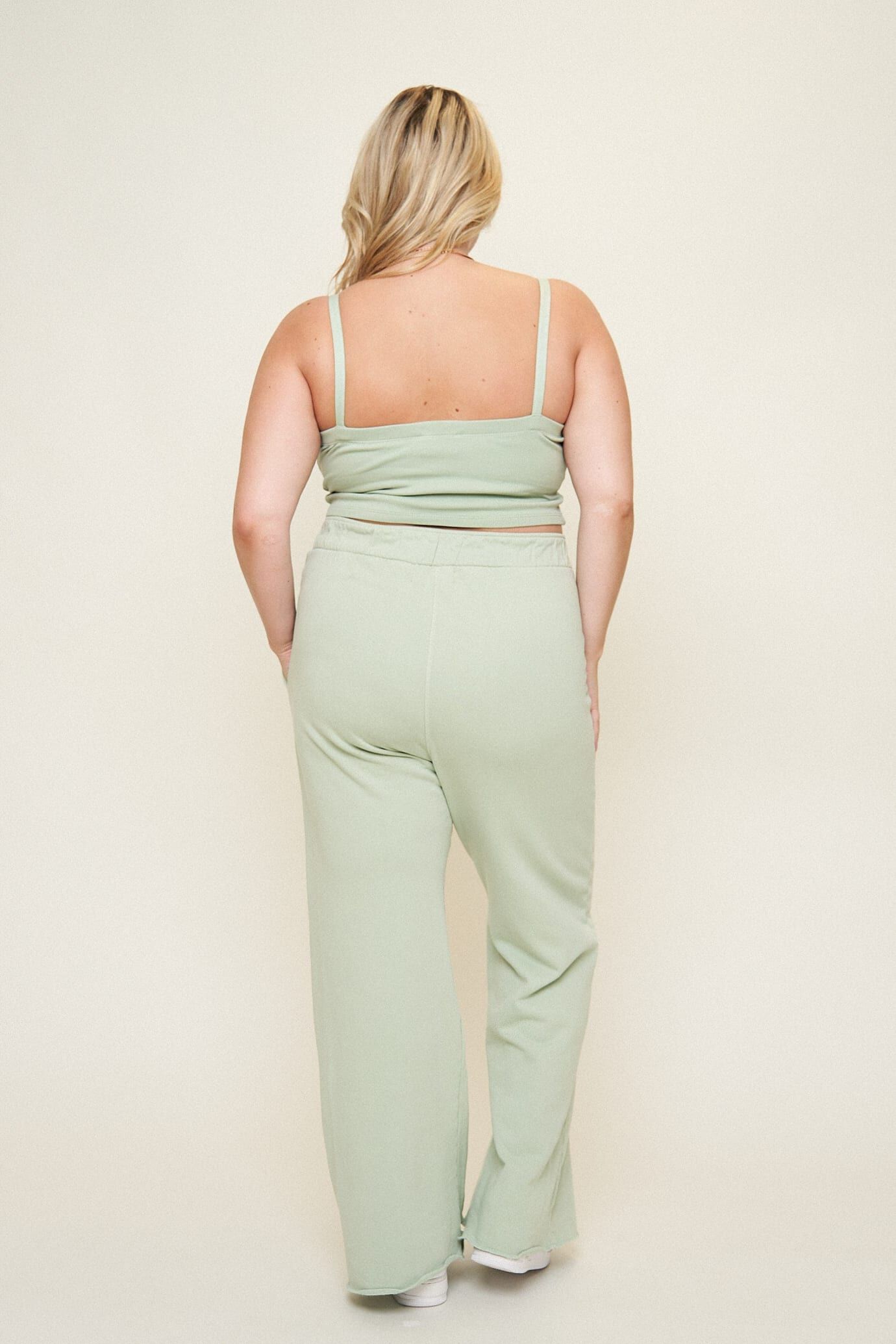 Camilla French Terry Pant, Sage / Sage Green, alternate image number 3