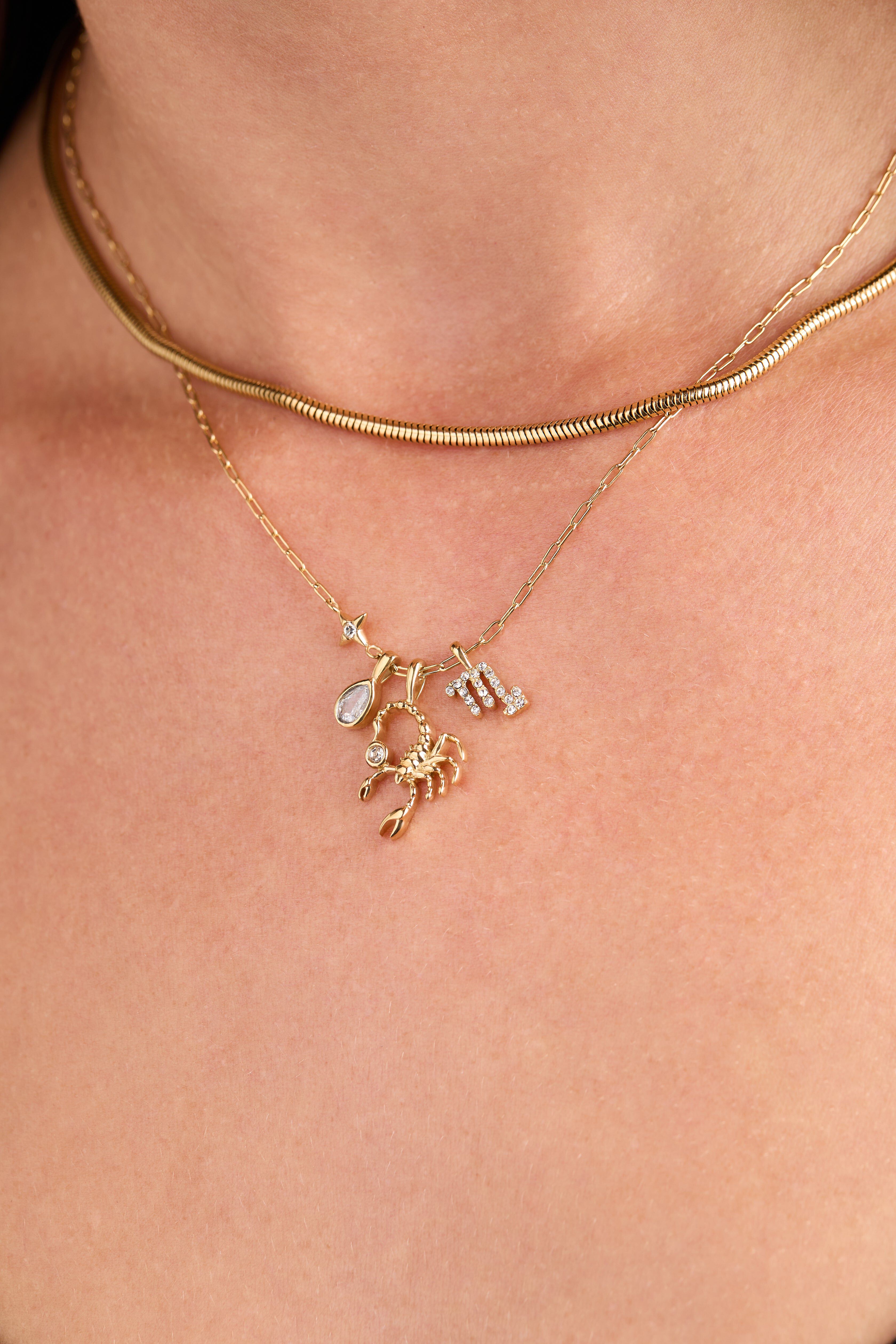 Zodiac Charm Cluster, Scorpio / Gold, alternate image number 1