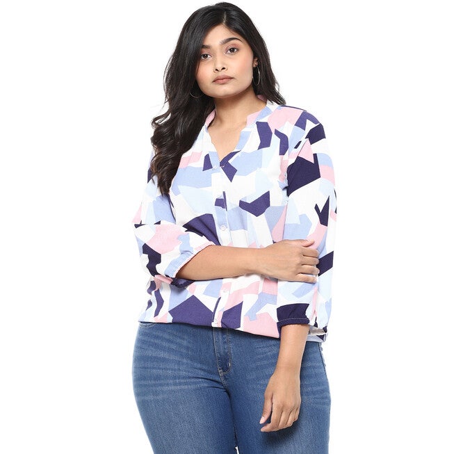 Graphic Design Stylish Casual Top, White / White, hi-res image number null