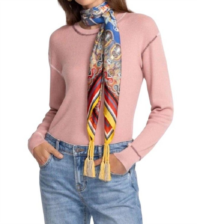 HILLAN SCARF IN MULTI, Multi / Red, hi-res image number null
