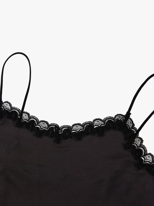 Soft Silk Camisole, Shale / Black, alternate image number 1