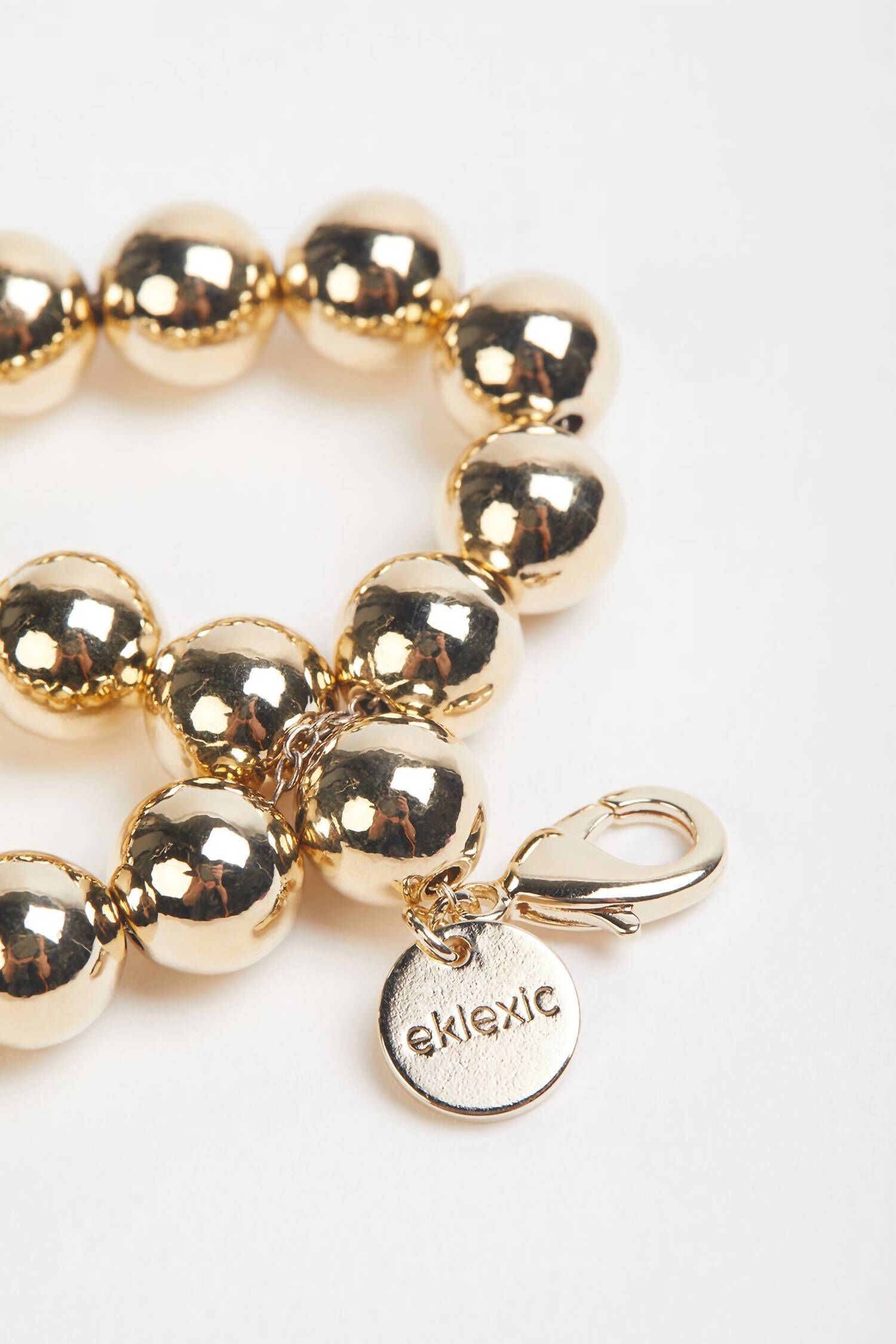 LARGE GOLD BALL BRACELET IN GOLD, Gold / Gold, alternate image number 3