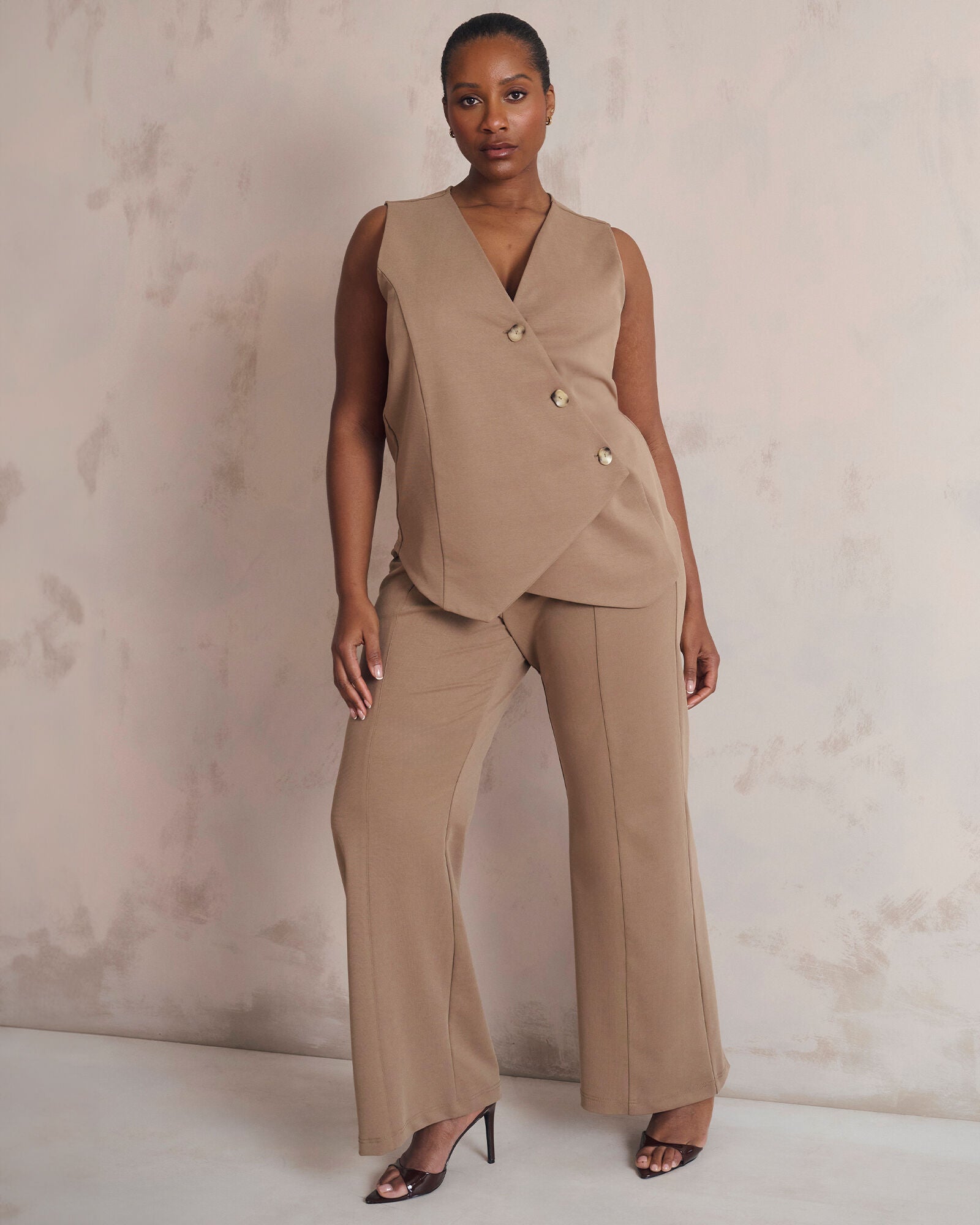Mahina Straight Leg Pant, Mushroom / Brown, alternate image number 1