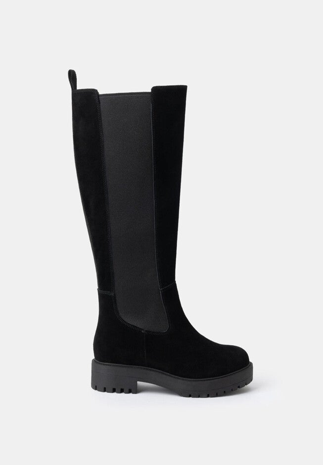Marvel Tall Chelsea Boots, Black Suede / Black, hi-res image number 0