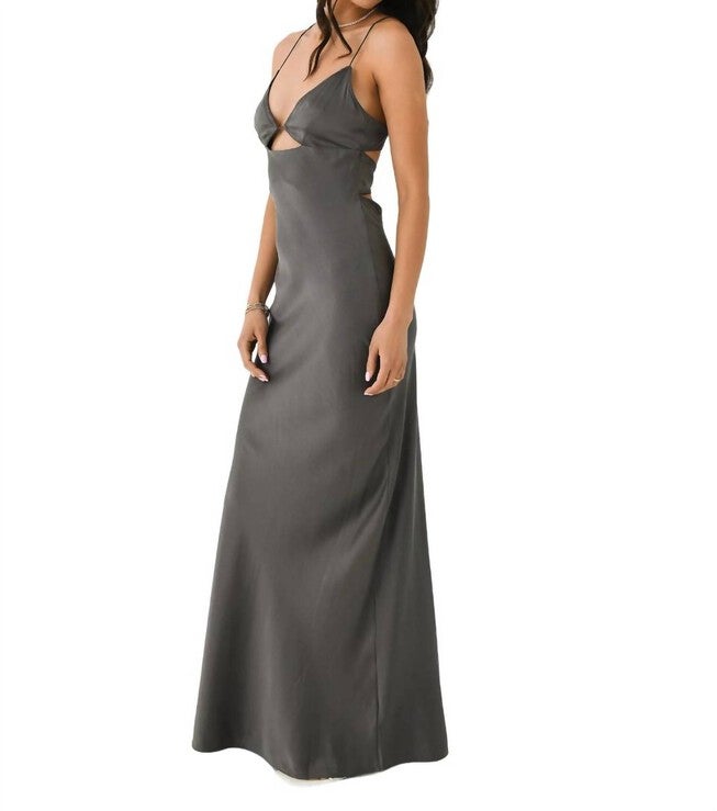 SOFT SILK BRA BIAS SLIP DRESS, Pewter Grey / Warm Grey, alternate image number null