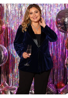 VELVET VINTAGE EVENING SPARKLE SUIT BLAZER