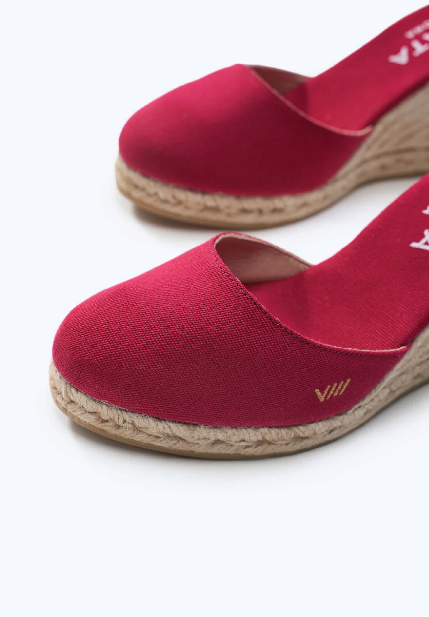Estartit Canvas Espadrille Wedges, Cherry / Red, alternate image number 1
