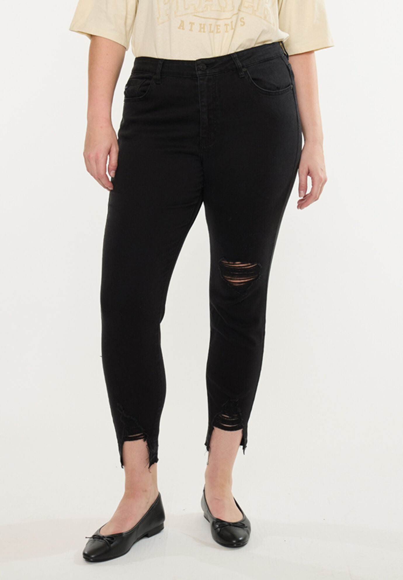 Pierson High Rise Ankle Skinny (Plus Size), Black / Black, alternate image number 1