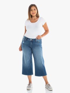 Zoey Mid-Rise Crop Wid Leg Jeans