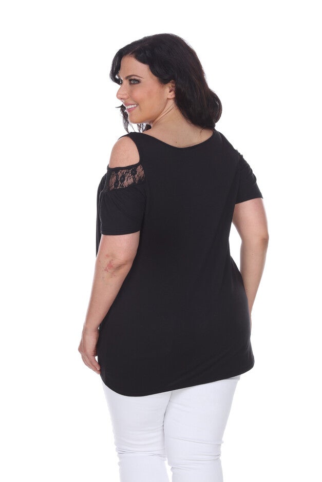 Bexley Lace Tunic Top, Black / Black, alternate image number 3