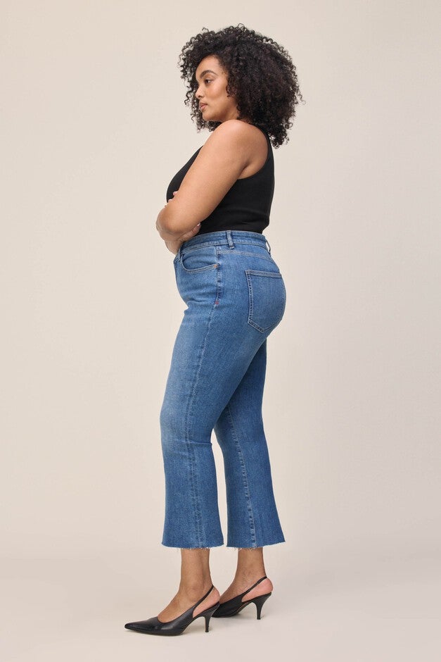 PSP PLUS - CROP BOOTCUT JEANS | WAY TO GO, WAY TO GO / Dark Wash, alternate image number 1