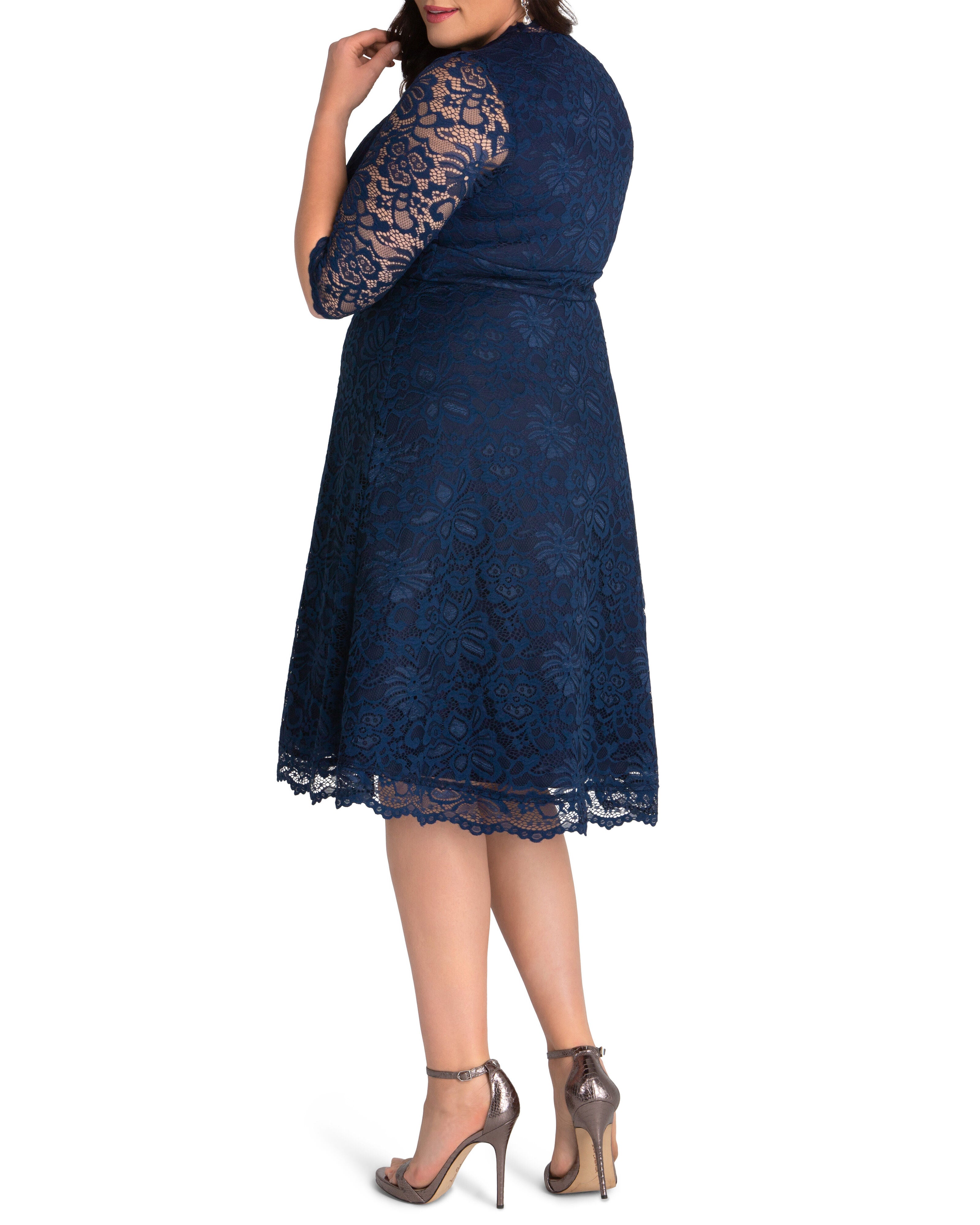 Mademoiselle Lace Cocktail Dress, NAVY BLUE / Navy, alternate image number 4
