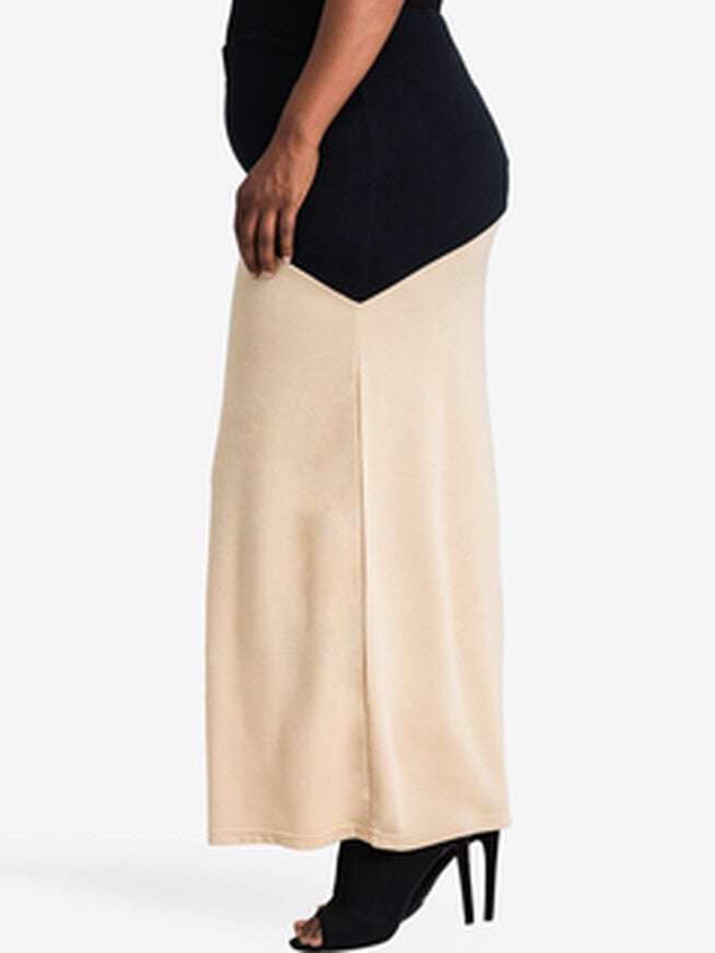 Kandi Stretch Maxi Skirt with Zip Up Split Black, CHAMPBLACK / Black, alternate image number null