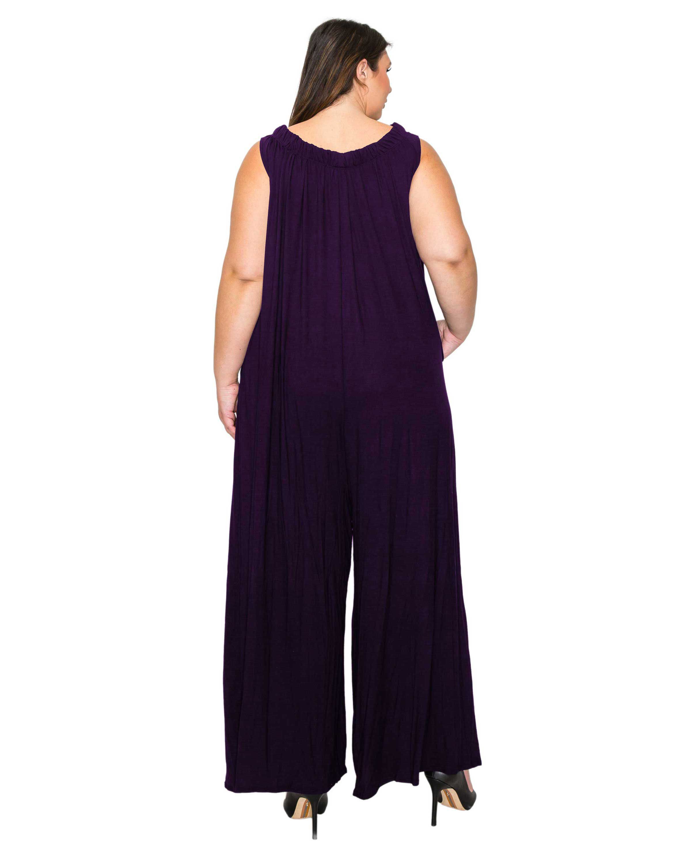 Olson Wide Leg Pocket Jumpsuit, Dark Eggplant / Purple, alternate image number 2