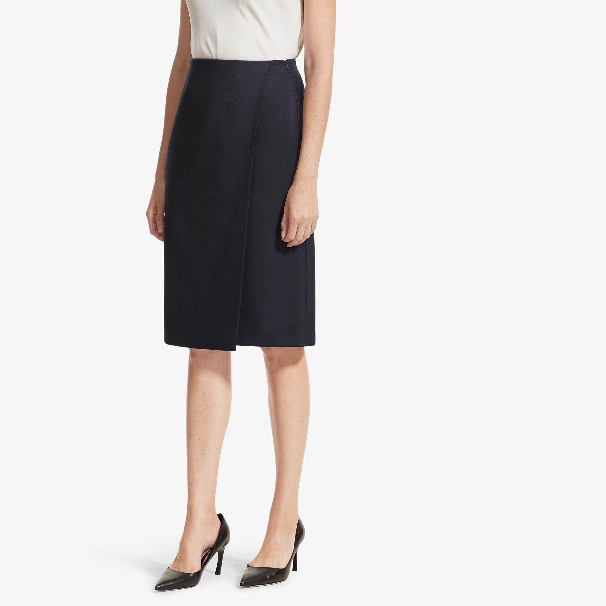 Logan Skirt - Sharkskin :: Ink, Ink / Black, alternate image number 1