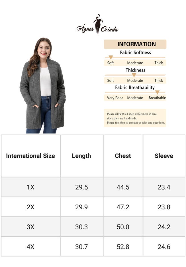 SHAWL COLLAR OPEN FRONT SWEATER CARDIGAN, Grey / Charcoal Grey, alternate image number 4