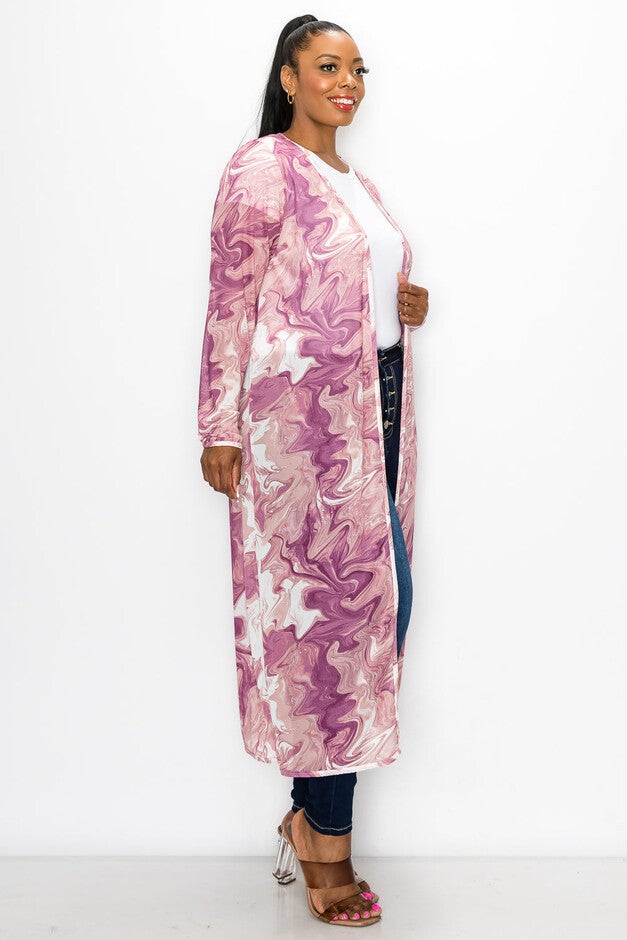 MEGAN SWIRL PRINT MESH CARDIGAN, , alternate image number 6