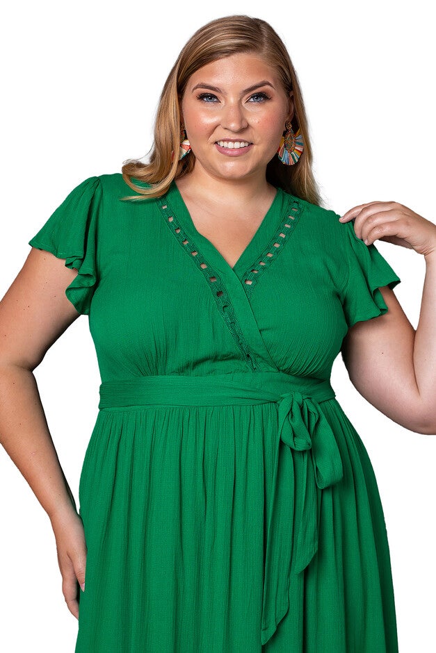 Kelli Green Maxi Dress, Vibrant Green / Kelly Green, alternate image number null