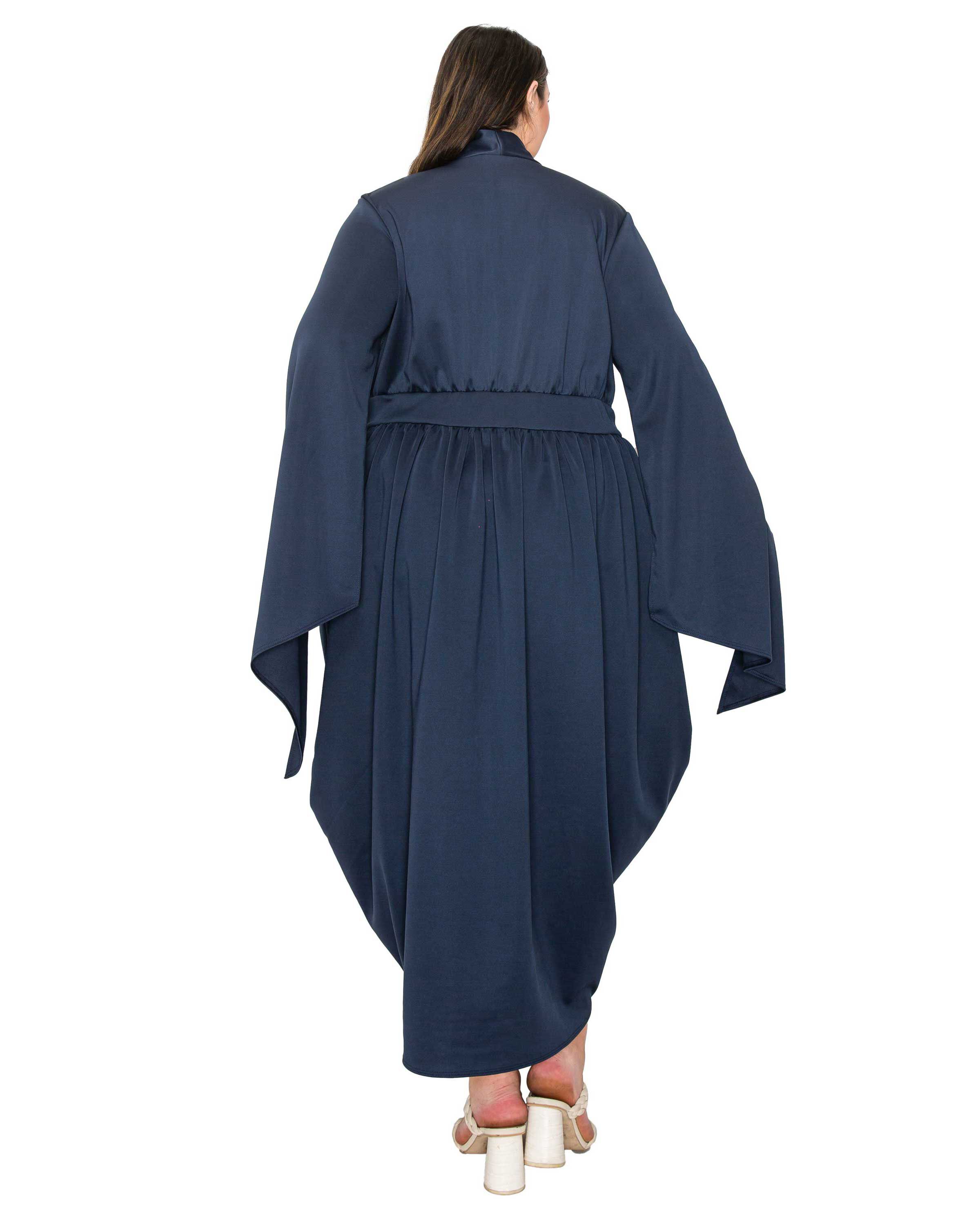 TINA TULIP HEM POCKET DRESS, Navy / Navy, alternate image number 2
