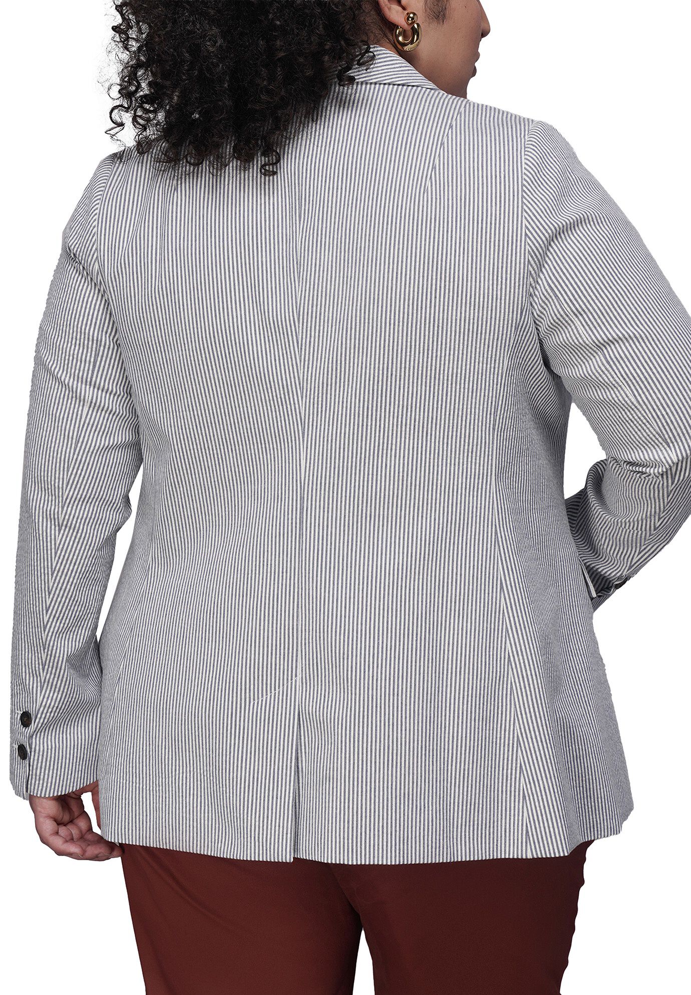 The Empower Seersucker Tux Blazer, NAVYWHITE / Navy, alternate image number 2