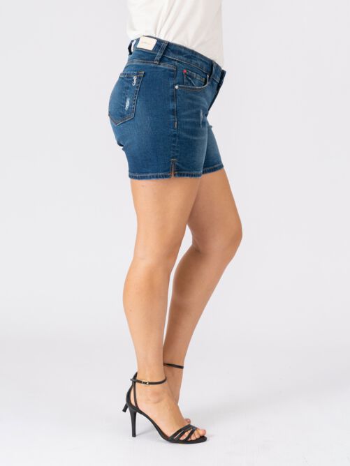 Baylee Side Vent Shorts, GRACELYNN / Dark Wash, alternate image number 2