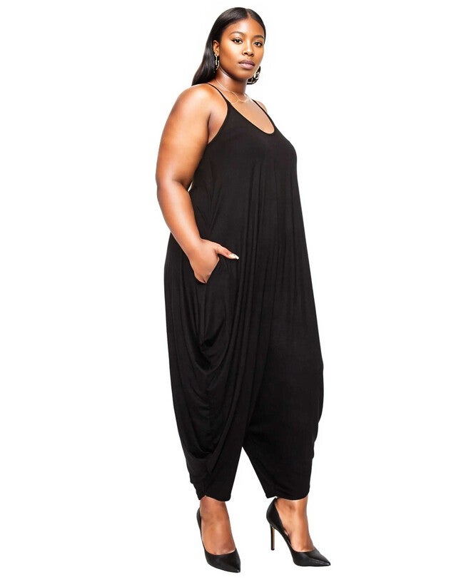 Quinn Pocket Jumpsuit, Black / Beige, alternate image number 3
